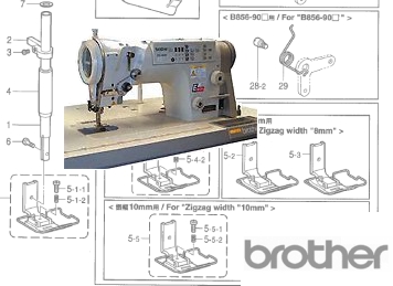 BROTHER LZ2-B855E & LZ2-B856E Parts Needles & Service - Electronic Zig Zag  Machine