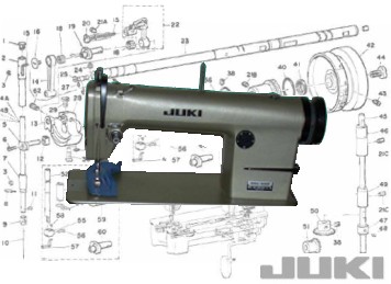 JUKI DDL-555 (MIssing Parts) Single Needle Sewing Machine