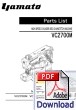 click HERE TO Download The YAMATO VC2700 Parts List